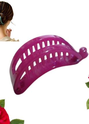 Шпилька банан для волосся Fashion 7.8 см рожевий