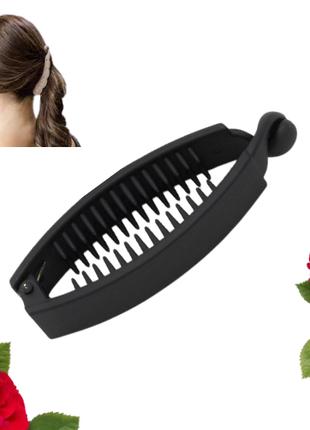 Шпилька банан для волосся Fashion 9.8 см чорний