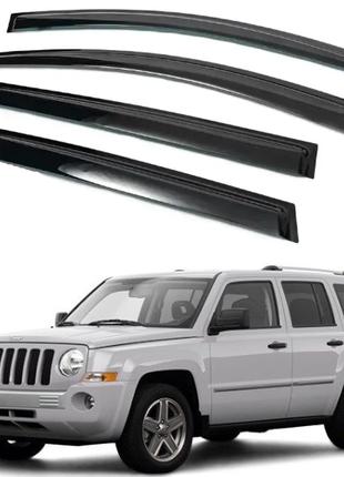 Дефлектор окон, ветровики на JEEP Patriot 2007-2016 (скотч) AV...