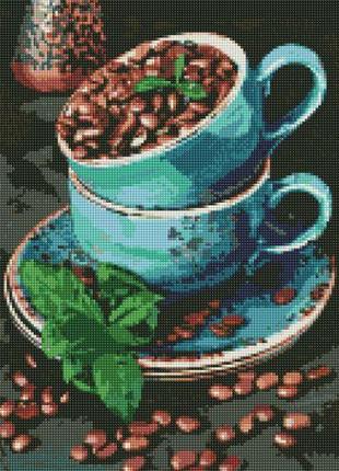 Алмазна мозаїка "Ароматні кавові зерна" 40х50см