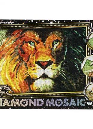 Алмазная живопись "DIAMOND MOSAIC. Лев"