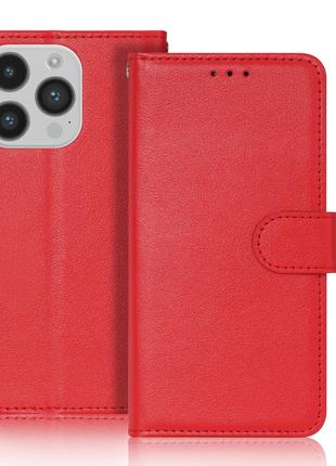 Чехол книжка для Xiaomi Redmi 12 Красный магнит