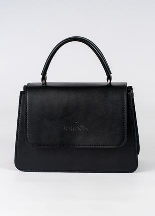 Жіноча сумка чорна сумка сумочка через плече сумка трапеція