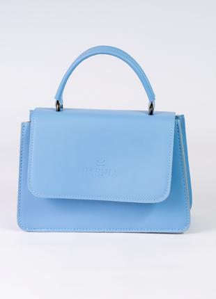 Жіноча сумка блакитна сумка сумочка через плече сумка трапеція