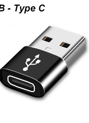 Адаптер перехідник USB - Type C Black