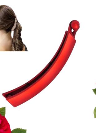 Шпилька банан для волосся Fashion 12.5 см червоний