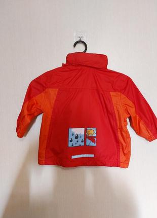 Куртка ветровка дождевик с капюшоном детский 80 см impidimpi