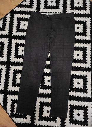 Брюки брюки мужские темно серые прямые зауженные alcott, размер l
