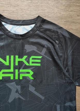 Футболка nike air спортивная мужская серая камуфляж