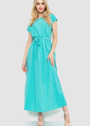 Платье с цветочным принтом, цвет мятный, размер L, 214R055