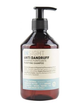 Insight anti dandruff
шампунь очищающий против перхоти, 400 мл