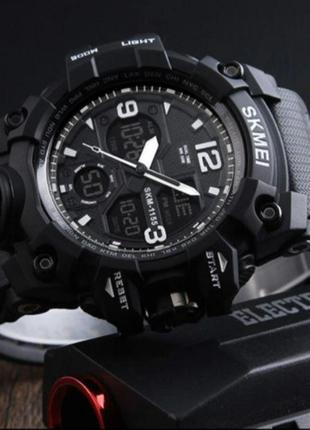 Мужские часы Skmei Черные надежные наручные часы для военных, ...