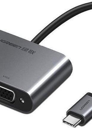 Адаптер переходник Ugreen USB Type-C to HDMI VGA Silver (CM162)