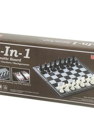 Шашки, шахматы, нарды магнитные 3 в 1 | магнитный набор (25х25...