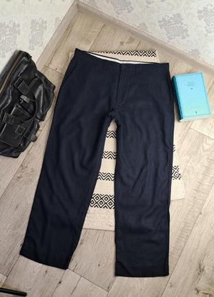 Брендовые шикарные стильные брюки marks &amp; spencer лен+визи...