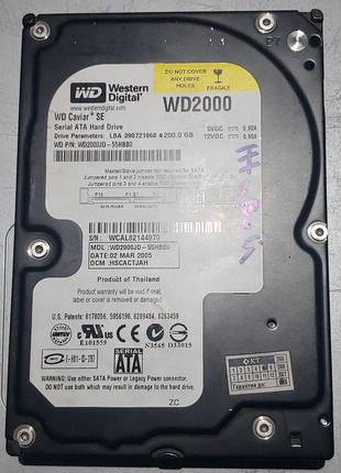 Жесткий диск SATA II Western Digital WDC WD2000JD-55HBB0 на 200Гб