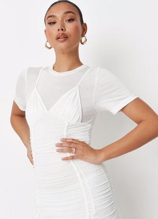 Нова біло молочна сукня missguided