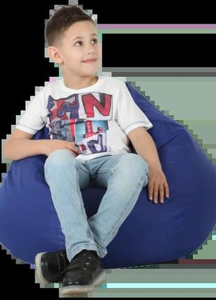 Кресло-груша синяя детская 60х90