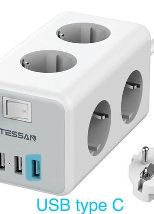 подовжувач-фільтр TESSAN (USB-C)