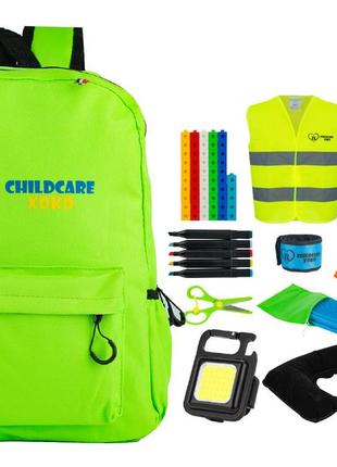 Тревожный рюкзачок xoko childcare для детей и подростков green
