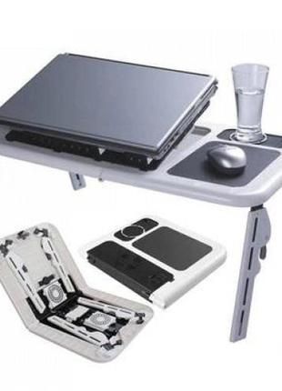 Складной столик для ноутбука ld-09 e-table, столик с охлаждени...