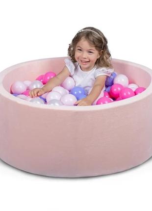 Бассейн для дома сухой, детский, нежно-розовый - ассорти 80 см