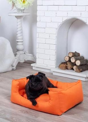 Лежанка для собаки класик оранжевая s - 60 x 45