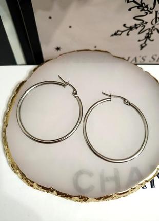 Серебристые серьги кольца минимализм шарики под серебро кольцо