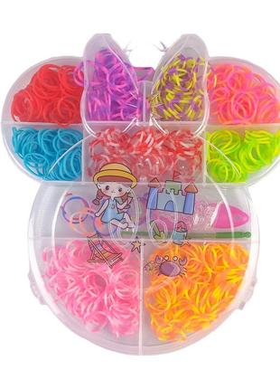 Набор резинок для плетения браслетов в коробке "Минни Маус" +и...