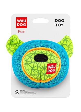 Игрушка для собак WAUDOG Fun, "Медведь", Ш 12 см, Д 11 см голубой