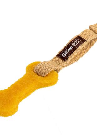 Игрушка для собак Маленькая кость GiGwi Gum gum каучук, пенька...