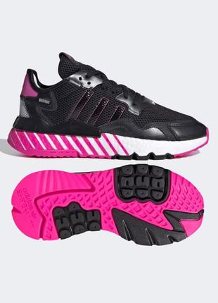 Кроссовки женские adidas nite jogger pink/black (fv1331)