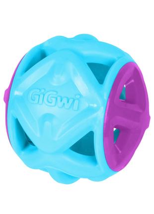 Игрушка для собак Мяч GiGwi Basic, голубой, резина, 9 см