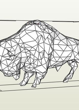 PaperKhan конструктор з картону 3D фігура бик телець корова Па...