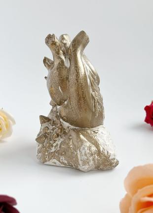Скульптура Анатомическое сердце реальных размеров (бело-золотое)