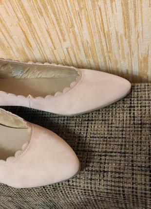 Туфли балетки натуральная замша кожа нютового цвета