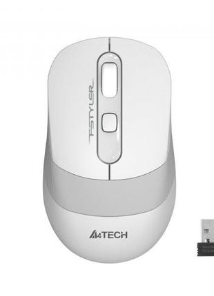 Мышь беспроводная A4Tech Fstyler FG10S (White), бесшумная, USB...