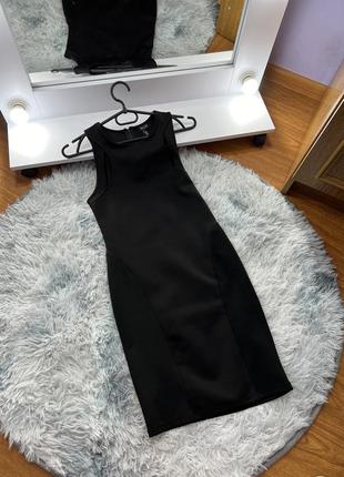 Bershka платье черное приталенного силуэта