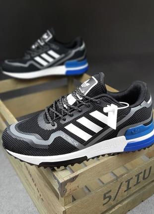 Adidas zx750 hd черные с синим кроссовки мужские адидас весенн...