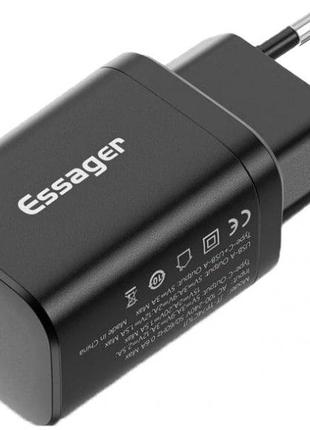Зарядное сетевое устройство Essager Journey Fast Charger PD+QC...