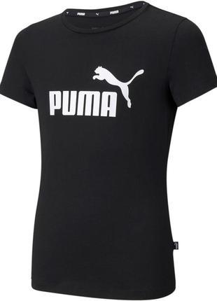 Бавовняна футболка puma essentials logo tee jr