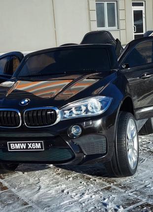 Детский электромобиль Джип BMW X6 (черный цвет)