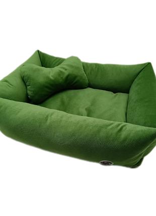 Лежак для собак и котов Барс зеленый №1-40х55х19