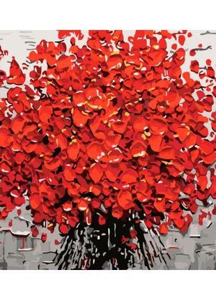 Картина по номерах "Букет червоних квітів" 40x50 см