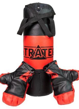Боксерський набір Груша та рукавички, 50 см (червоно-чорний)