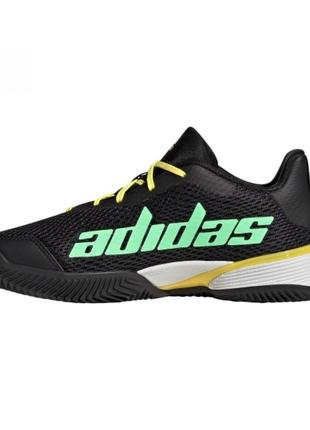 Кроссовки Adidas BARRICADE Kids Черный Зеленый 36,5 (HR1028 36,5)