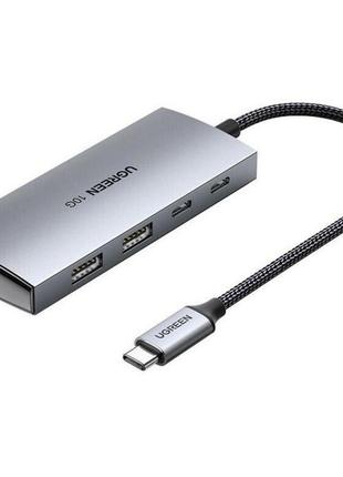 Хаб UGREEN CM480 USB-C to 2× USB 3.2+2×USB-C Adapter 10G (UGR-...