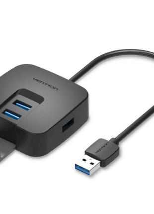 Хаб Vention 4 Ports USB 3.0 HUB 0.15M Black (CHBBB)