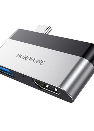 Адаптер Borofone DH2 Type-C to HDMI+USB3.0