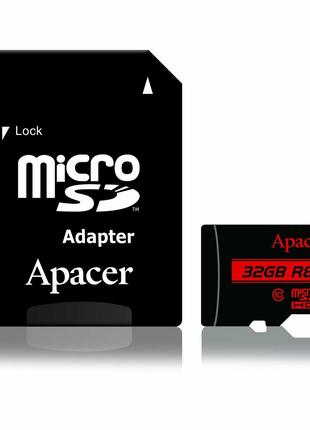 MicroSDHC (UHS-1) Apacer 32Gb class 10 R85MB/s (adapter SD)